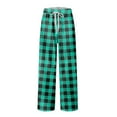 thumbnail image 2 of JGNGSHN Mens Pajama Pants Lightweight Lounge Sleep Plaid Bottoms with Pockets Drawstring, 2 of 5