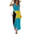 thumbnail image 2 of Bahamas Flag Dress Fashion Boho Beach Long Dresses Female Party Printed Maxi Dress, 2 of 9