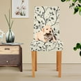 thumbnail image 4 of Yayeee 4 Pack Dining Chair Covers Stretch Parson Chairs Slipcovers Seat Protector, Leaves Pattern, 4 of 6