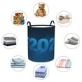 thumbnail image 4 of Fotbe Happy New Year 2025 A Pattern Laundry Basket with Handles, Waterproof Large Laundry Hamper, Wash Bag for Corner Dorm, Rolling Laundry Basket with Handles-, 4 of 6