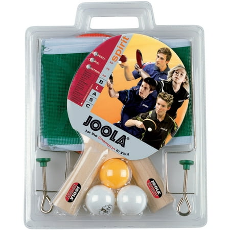JOOLA Starter Set Official Size Table Tennis Bundle with Net Set, 2ct Rackets, 3ct