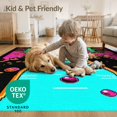 thumbnail image 4 of ODIKA Alfombra Motif Scatter Arcade Gamer Glowing Gamepad Border Cracked for Dining Room, Basement, Large Office, Non-Slip Chair-Friendly, 4 of 7