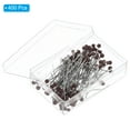 thumbnail image 3 of Uxcell Steel Wire Sewing Pins 1.46 inch Pearlized Ball Head Pins Straight Pin for Fabric Decorative Brown 400 Pcs, 3 of 6