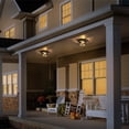 thumbnail image 6 of C Cattleya 2-Light Black Motion Sensor Dusk to Dawn Outdoor Flush Mount Ceiling Light with Clear Glass Shade, 6 of 8