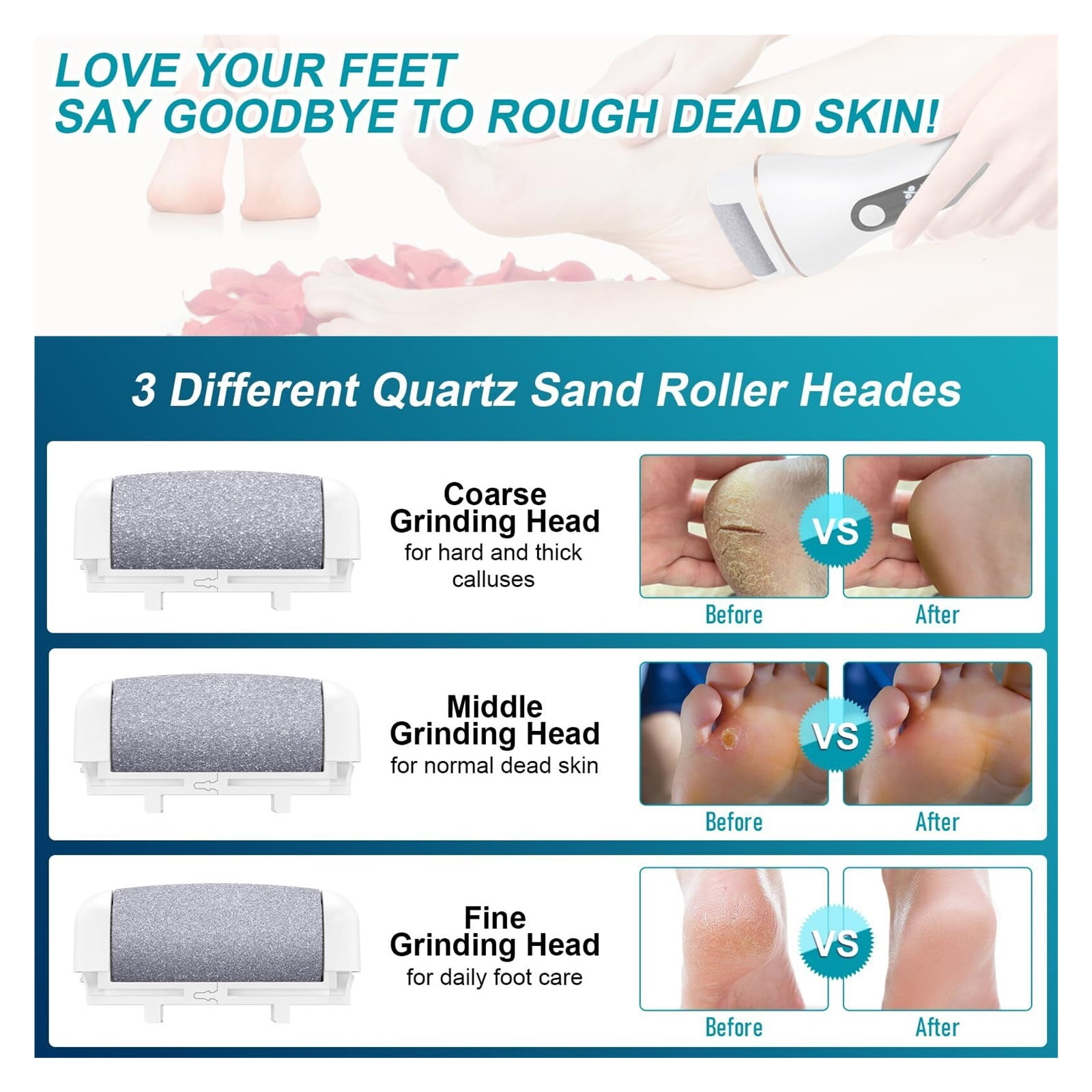 Electric Callus Remover for Feet Rechargeable Portable Electronic Foot File Pedicure Tools 16 In 1 Foot Callus Remover Kit Foot Scrubber Professional Foot Care To Remove Dead Skin Hard Skin Dry Cracks