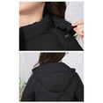 thumbnail image 5 of PiGOGI Women's Winter Jacket Casual Long Sleeve Hooded Colored Jacket Fashion Outwear Black 3XL, 5 of 6