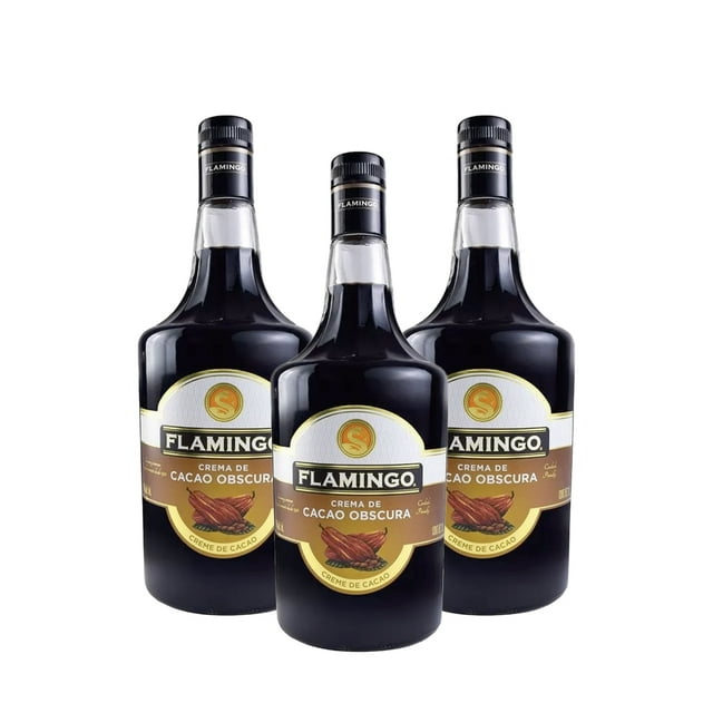 PACK DE 3 LICOR FLAMINGO CACAO OBSCURO 1LT