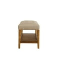 thumbnail image 2 of ACME Charla Wood Bench with Storage in Beige and Oak, 2 of 4