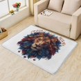 thumbnail image 2 of Lion Rug for Nursery - Lion Rug & Home Decor, 3x4 Area Rug, Lion Head Wildlife Rugs for Entryway, Washable Non Slip Soft Low Pile Small Indoor Door Mat, Wild Animal Carpet & Room Decorations, 2 of 7