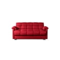thumbnail image 2 of Sofá Cama Makora Meraki Con Memory Foam, Color Rojo, Lino Respaldo Reclinable De 3 posiciones. Makora Meraki, 2 of 9