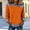 Orange, variant on Womens Long Sleeve Shirts Plus Size Tops Crewneck Casual Pullover Color Block Loose Blouses Orange M
