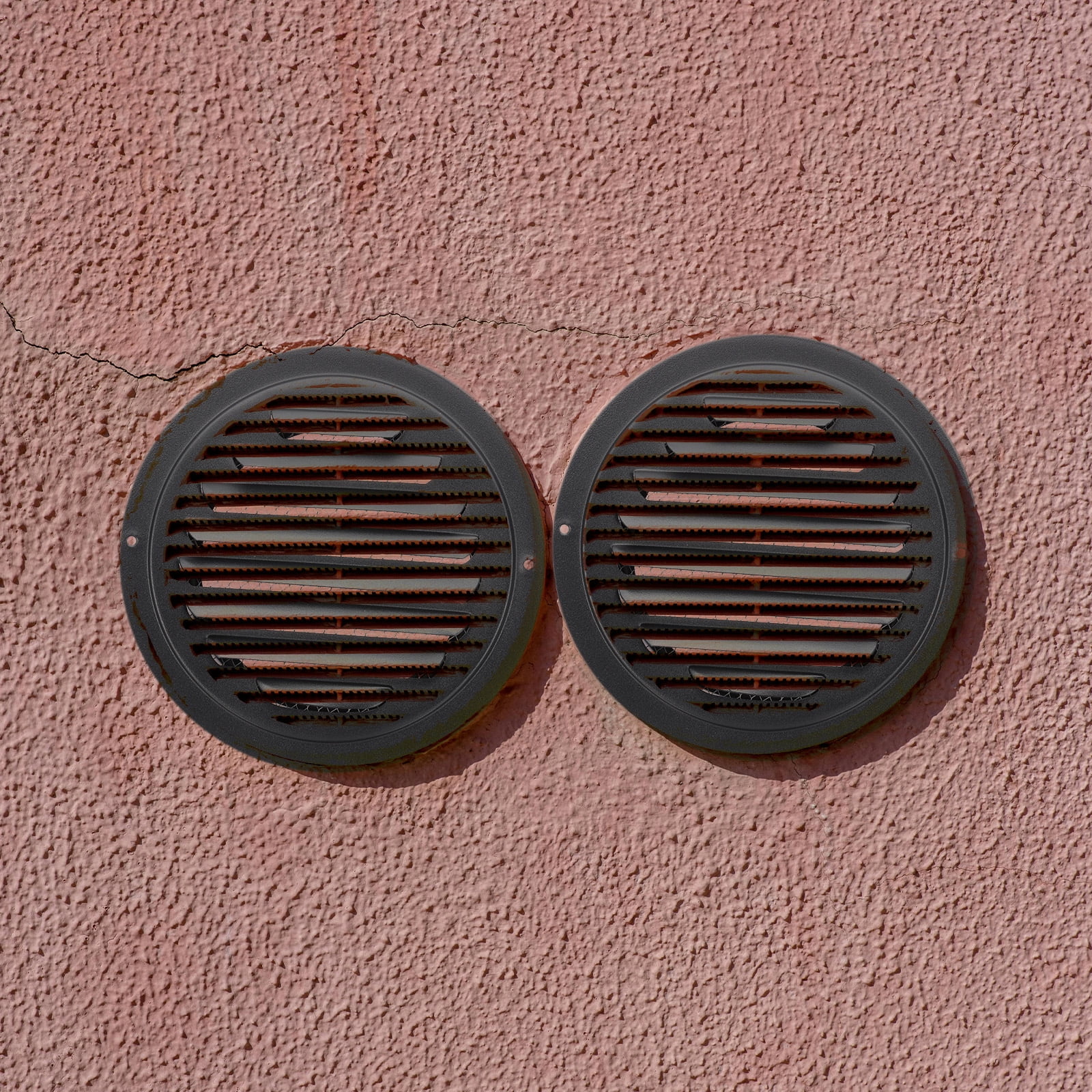 Uxcell Round Air Vents, Outlet Vents Cover 304 Stainless Steel Louver Grille Black 6 Inch