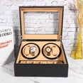 thumbnail image 4 of Automatic Watch Winder Display Box, 4+6 Automatic PU Leather Wood Watch Winder Box, Mens Watch Box For Wristwatch Mechanical Watch, 4 of 8