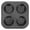 Black, variant on BRIGHTFUFU Muffin Cake Molds 4 Grids Oven Baking Tray Cupcake Non-stick Baking Cups Mold for Home (Black)