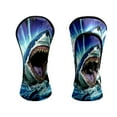 thumbnail image 6 of Golf Club Head Covers Blue Shark Waterproof Leather Golf Head Covers for Men Women Driver Head Cover Fairway Headcover for Golf Lovers, 6 of 7