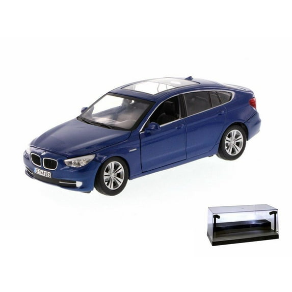 Diecast Car w/LED Display Case - BMW 5 Series GT Hard Top, Blue - Motormax 73352BU/6 - 1/24 scale Diecast Model Toy Car