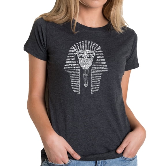LA Pop Art Women's Premium Blend Word Art T-shirt - KING TUT