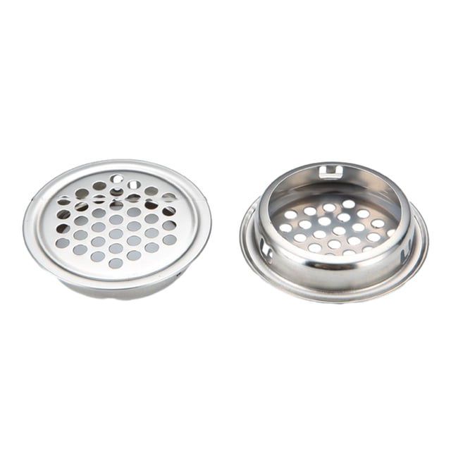 Billuyoard Ventilación de conducto de aire para gabinete , resistente a la corrosión y al óxido, de acero inoxidable, 20 piezas, fácil de Decoración del hogar plateado 35mm plano