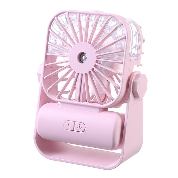 Mini ventilador de escritorio recargable por USB con nebulizador de agua | Ventilador silencioso de 3 velocidades para oficina y hogar | Ventilador de escritorio portátil con batería de 500 mAh y