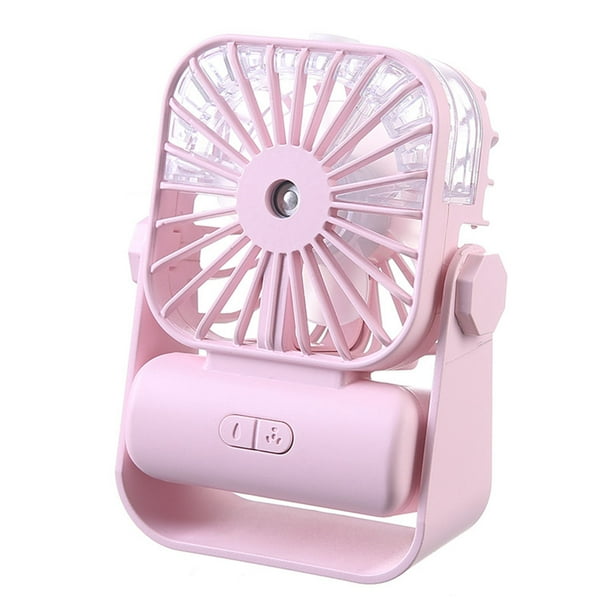 Ventilador USB de sobremesa con niebla de agua - batería de 5000mAh, 3 velocidades, funcionamiento silencioso para refrigeración de oficina y hogar