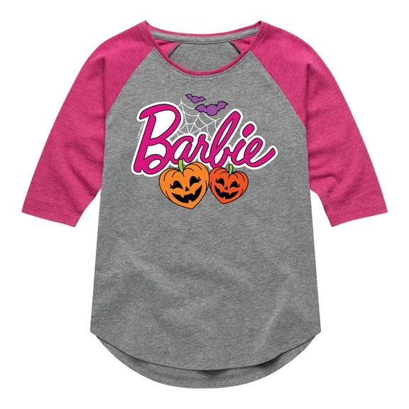 Barbie - Halloween Barbie - Toddler And Youth Girls Raglan Graphic T-Shirt