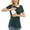 Green, variant on Women's Plus Size Short Sleeve Maternity Nursing Shirt Breastfeeding Top Blouse
