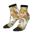 thumbnail image 2 of Bingfone Ducks And Flowers Design Patterned Men'S Women'S Casual Cotton Socks, 2 of 9