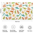 thumbnail image 3 of White Cartoon Colorful Dinosaurs Pattern Bathroom Rugs Mat,Non Slip Microfiber Bathroom Rug,Rubber Backing,Soft Bathroom Mats for Bathroom Floor,Tub and Shower,17x30in(43x75cm), 3 of 5