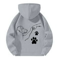 thumbnail image 5 of Valora Men Winter Outfit Casual Hoodie with Cute Puppy Print for Everyday Comfort – Loose Fit Pullover Sweatshirt for Autumn Winter Fashion Light Gray S, 5 of 5