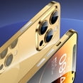thumbnail image 6 of Dteck Metal Case for iPhone 13 Pro Max, Military-Grade Drop Protection Anti-Fingerprint Anti-Scratch Glossy Stainless Steel Metal Case for Apple iPhone 13 Pro Max, Black, 6 of 6