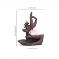 thumbnail image 7 of 1pc Lotus Ceramic Waterfall Incense Holder, Aromatherapy Home & Office Decor (Without Incense), 7 of 7