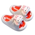thumbnail image 2 of sususu Toddler Clogs Kids Clogs for Girls Boys Cute Cartoon Garden Clogs on Water Shoes One-Foot Slide Slipper Waterproof Beach Pool Outdoor Bathing Shower Slippers White 6.5-7 Years, 2 of 6