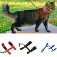 thumbnail image 1 of Pet Cats Adjustable Breathable Vest Harness Kittens Chest Strap with Leash No Hurt, 1 of 9