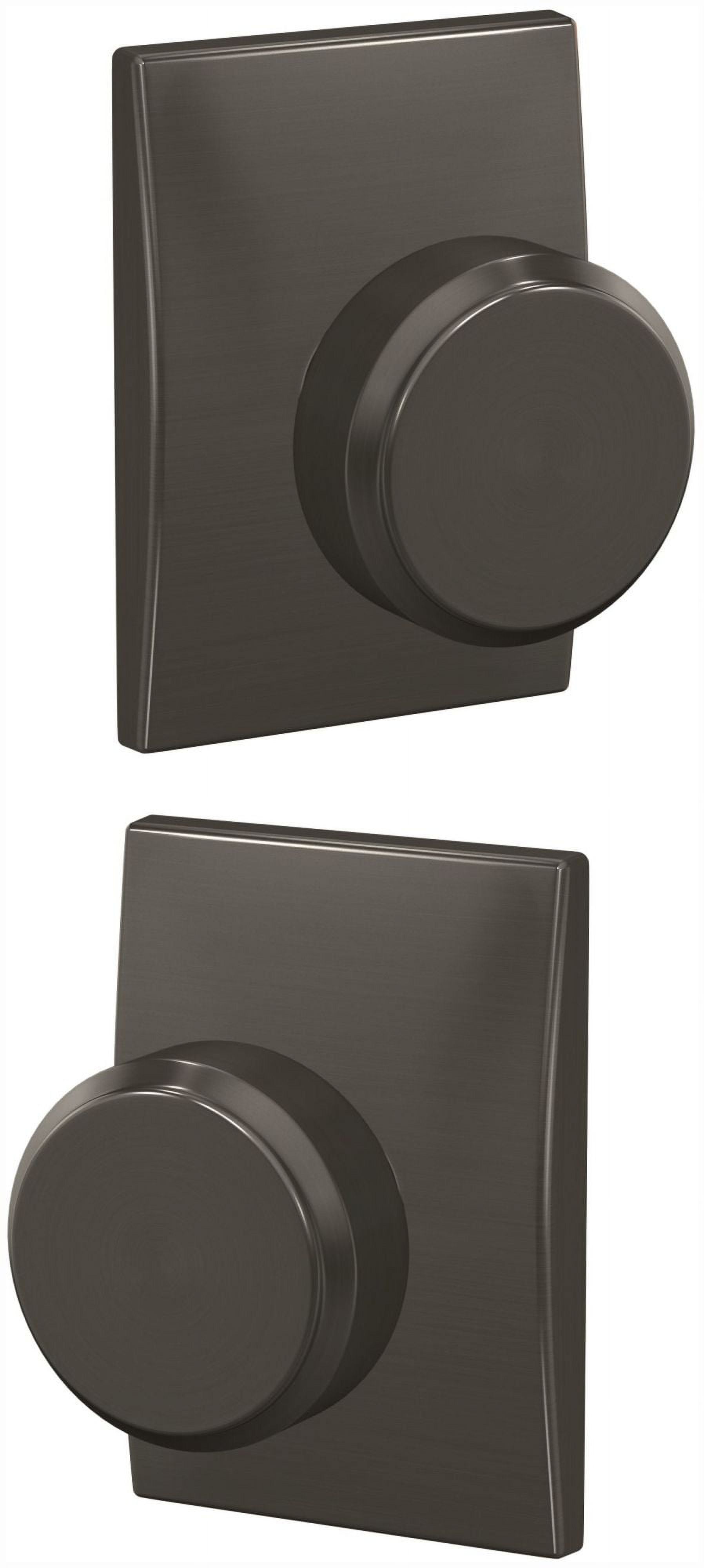 Schlage FC172BWE618CEN Custom Bowery Non-Turning Two-Sided Dummy Door Knob Set - Nickel