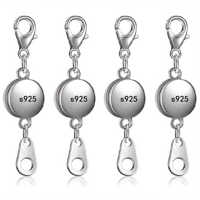 CNKOO Fermoir Magnétique Verrouillable en Argent Sterling 925 pour Bijoux Fermoir Rond pour Collier Fermetures Rallonge de Bracelet pour Fabrication de Bijoux ZZZ