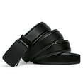 thumbnail image 5 of Sendefn Men's Leather Belt Automatic Ratchet Buckle Slide Belt for Dress Casual Trim to Fit with Gift Box(B-black-20,34'' to 52'' WAIST ADJUSTABLE), 5 of 6