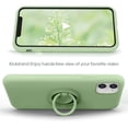 thumbnail image 4 of Funda para iPhone 11 con soporte de anillo | Forro de microfibra súper suave | Funda amortiguadora de silicona líquida antirrayas para iPhone 11, 4 of 7