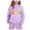 Light Purple, variant on Hwmodou Toddler Girls Outfit Sets Kids Cuhk Kids Long Sleeve 2025 Hooded Top Hoodie Pant Set,2-Piece,Size 2-13Y