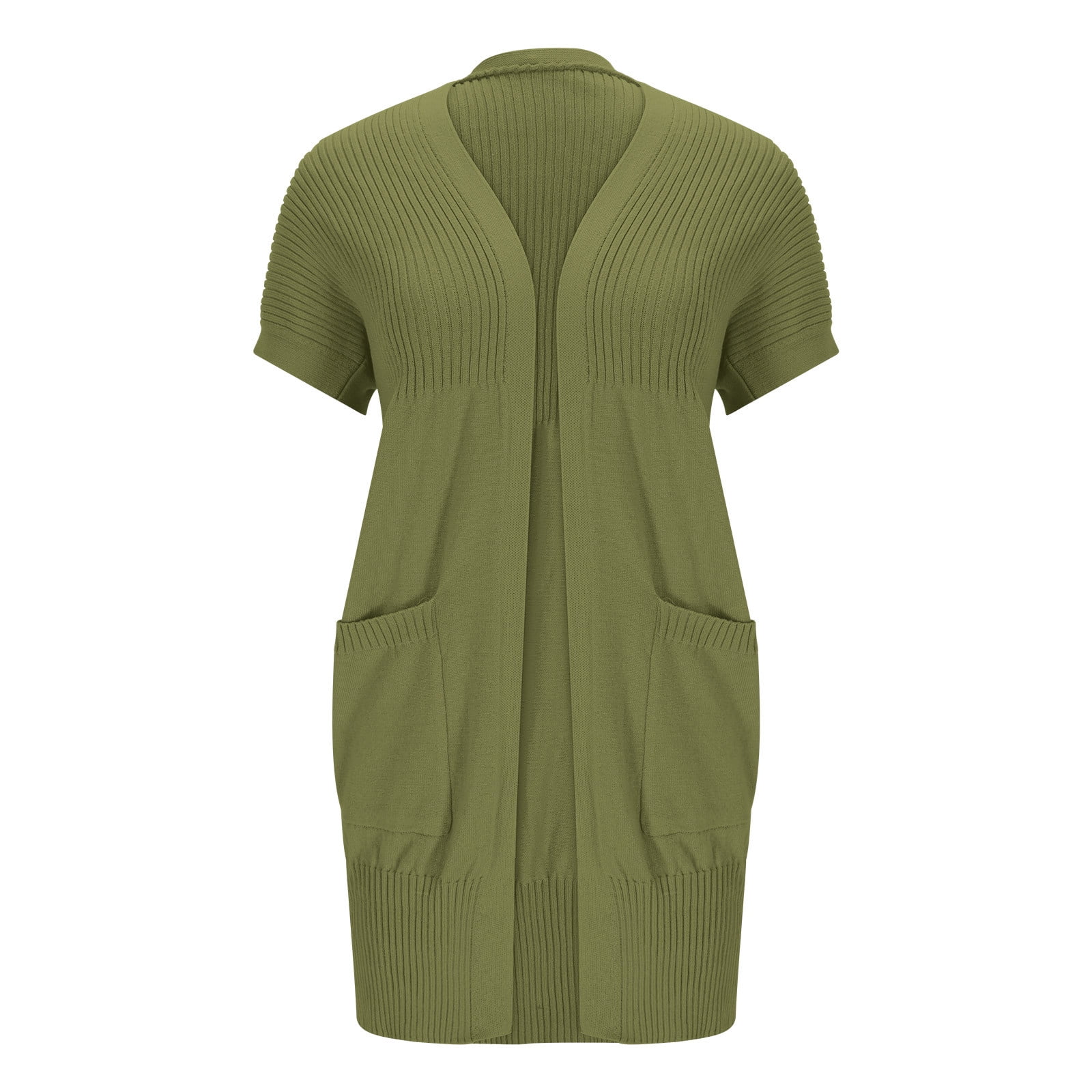 Women Long Sleeve Open Front Cardigan Casual Lightweight Cardigans Loose Knit Outwear with Pockets