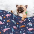 thumbnail image 3 of Yiaed Dinosaur Print Dog Blankets-Cat Blanket Washable for Couch Protection,Puppy Blanket, Soft Plush Reversible Throw Furniture Protector-Small, 3 of 8