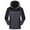 Dark Gray, variant on Unisex Hiking Coat with Hooded Fleece Design, Long Sleeve and Patchwork Zipper for Outdoor Activities, Casual Daily Wear, Winter Outerwear