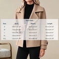 thumbnail image 3 of Enjoytime Jackets for Women Lapel Double Breasted Long Sleeve Cropped Coat Fashion Cozy Business Casual Fall Winter Outerwear, 3 of 6