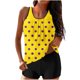 thumbnail image 2 of Traje de baño de dos piezas para mujer, trajes de baño para mujer, traje de baño de dos piezas con espalda de tirantes y estampado conservador para mujer, vestido de baño para mujer, 2 of 6