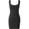 thumbnail image 6 of DOPI Sexy Mini Dress for Women Ruffled V Neck Sleeveless Backless Cut Out Bodycon Short Dress Party, 6 of 9