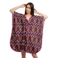 thumbnail image 1 of Moomaya Robe Courte de Caftan de Plage, Robe de Couverture Imprimée, Kaftan pour Femmes, Tenue de Plage, Couverture, 1 of 4