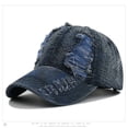 thumbnail image 2 of Gorra de béisbol vintage de mezclilla lavada con forma de C desgastada para adulto, 2 of 5