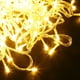 thumbnail image 2 of EeaseMX Guirnalda de luces LED de 10 m con forma de carámbano, cortina de cascada, decoración para bodas, fiestas, jardín y hogar, con enchufe europeo (blanco cálido), 2 of 8