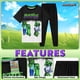 thumbnail image 3 of Conjunto de pijama Minecraft para niños de 5 a 14 años, color blanco y negro, 3 of 6