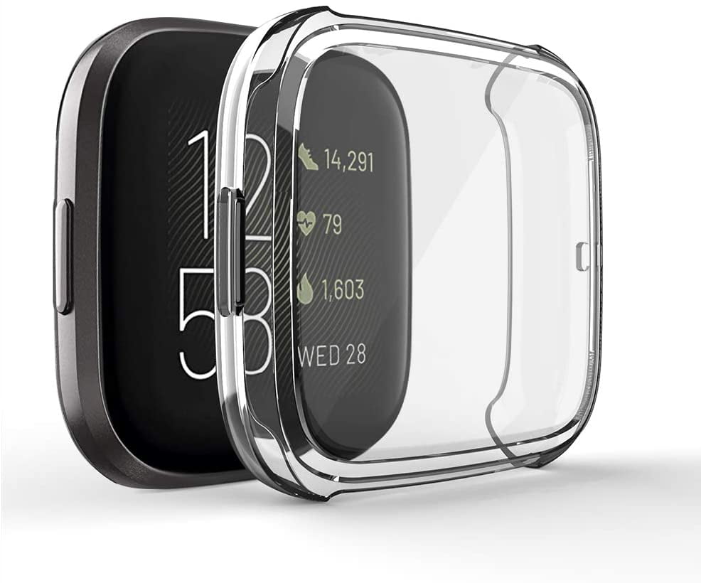 3 Pack Screen Protector Compatible Fitbit Versa 2 Case Ultra-Thin Slim Soft TPU 