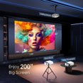 thumbnail image 4 of Yimiti 5G Wifi And Bt5.4 1080P Projector:For Android13 System,4K Video,Portable Outdoor,Us, 4 of 8